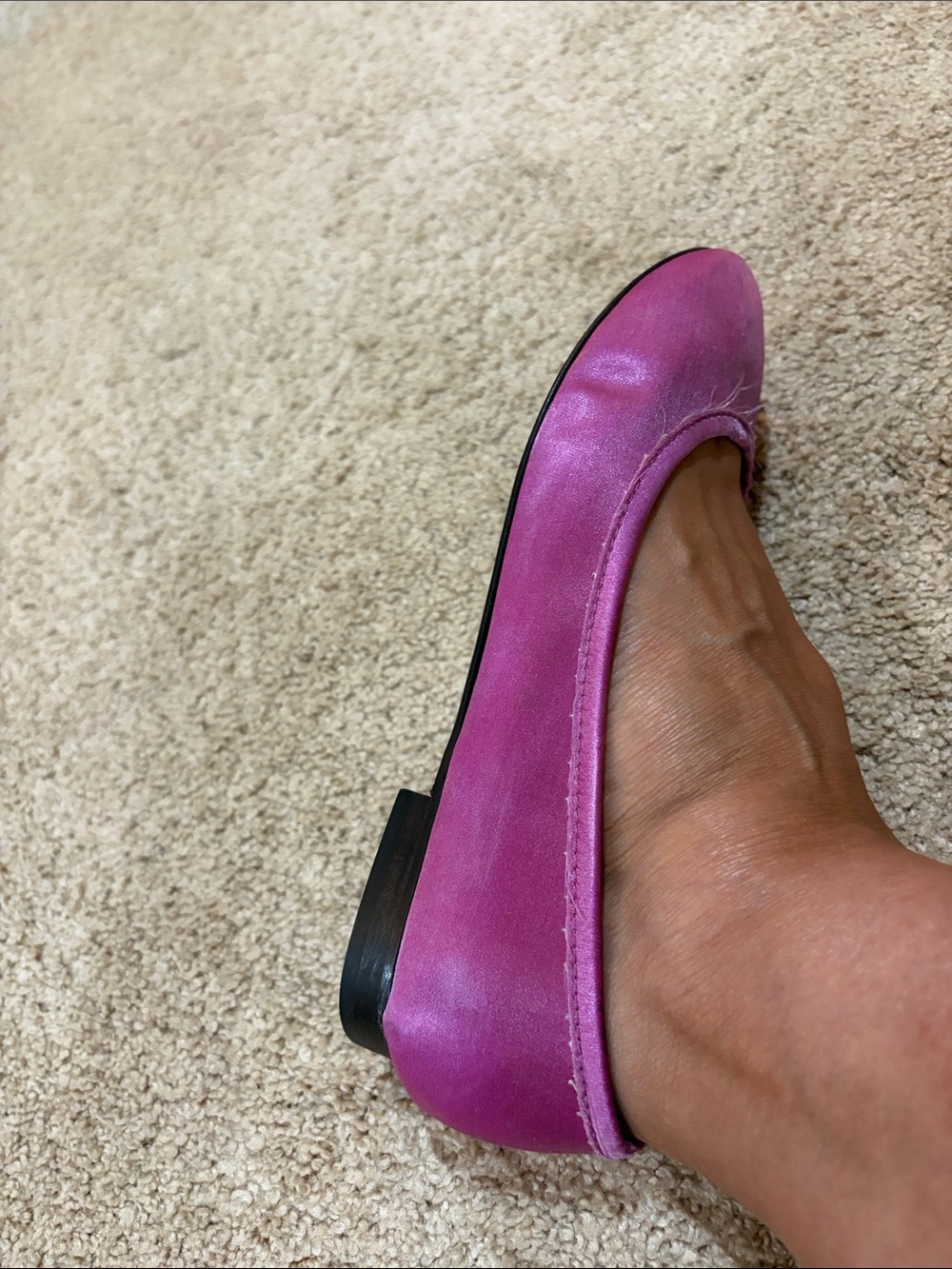 Made in Italy Women’s Pink Satin Ballet Flat, never worn - Picture 3 of 8